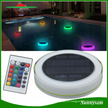 Lumière flottante solaire de piscine, lumière actionnée solaire de décoration de LED pour la piscine, le jardin et la partie Extérieure IP68 couleur légère imperméable à l&#39;eau changée par à télécommande